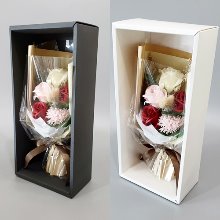 꽃다발포장투명덮개상자  블랙/화이트   50장/500장
